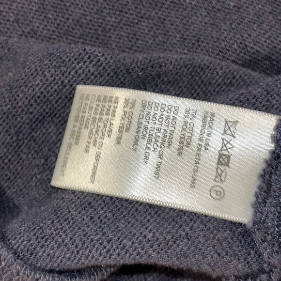 Anthropologie Black Tie-Front Cardigan Sweater By Saturday/Sunday Cotton/Polyest - Picture 10 of 11